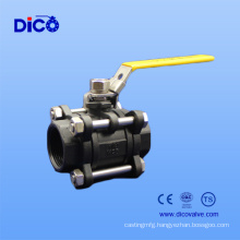 Investment Casting Thread End 3PC Ball Valve